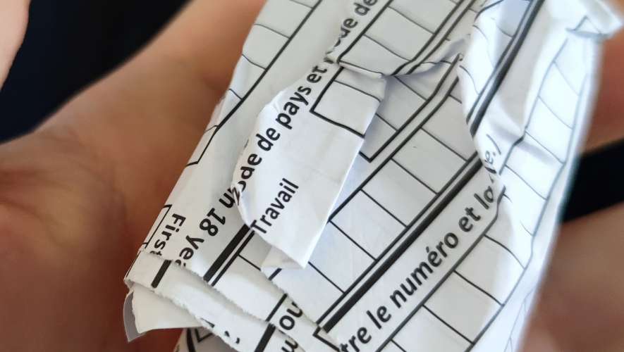 Un papier pour rentrer chez nous